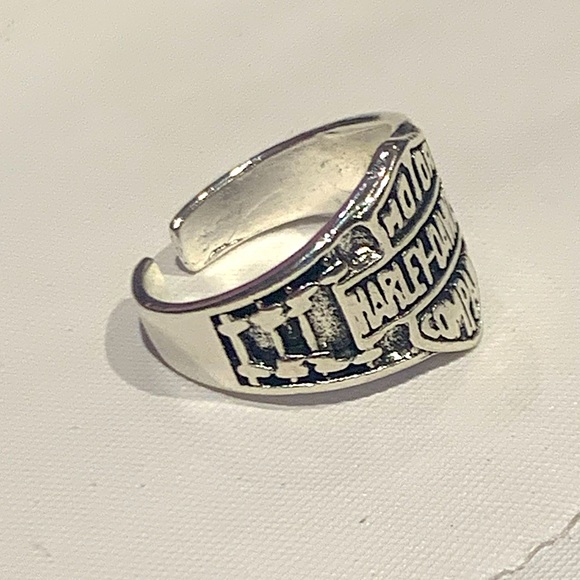 HARLEY DAVIDSON motorcycle company silver tone unisex ring - Picture 3 of 11